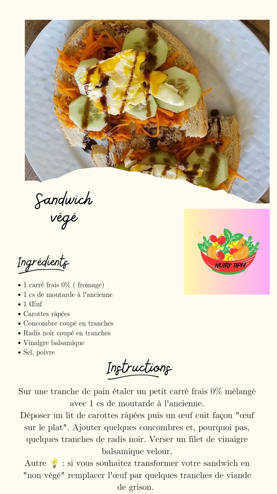 sandwich végétarien